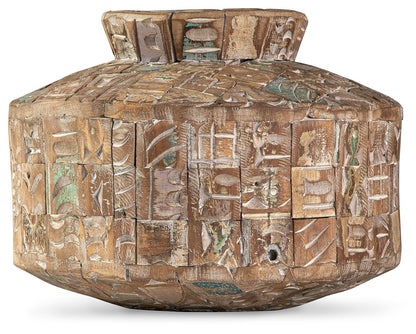 Meltland - Natural / Black - Vase - Square - Hornell Furniture Outlet