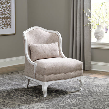 Magnolia Manor - Upholstered Accent Chair - Antique White & Weathered Bark - Hornell Furniture Outlet