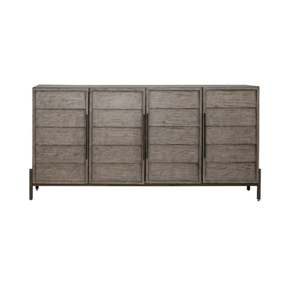 Pelicans Buff - 74" Accent TV Console - Gray - Hornell Furniture Outlet