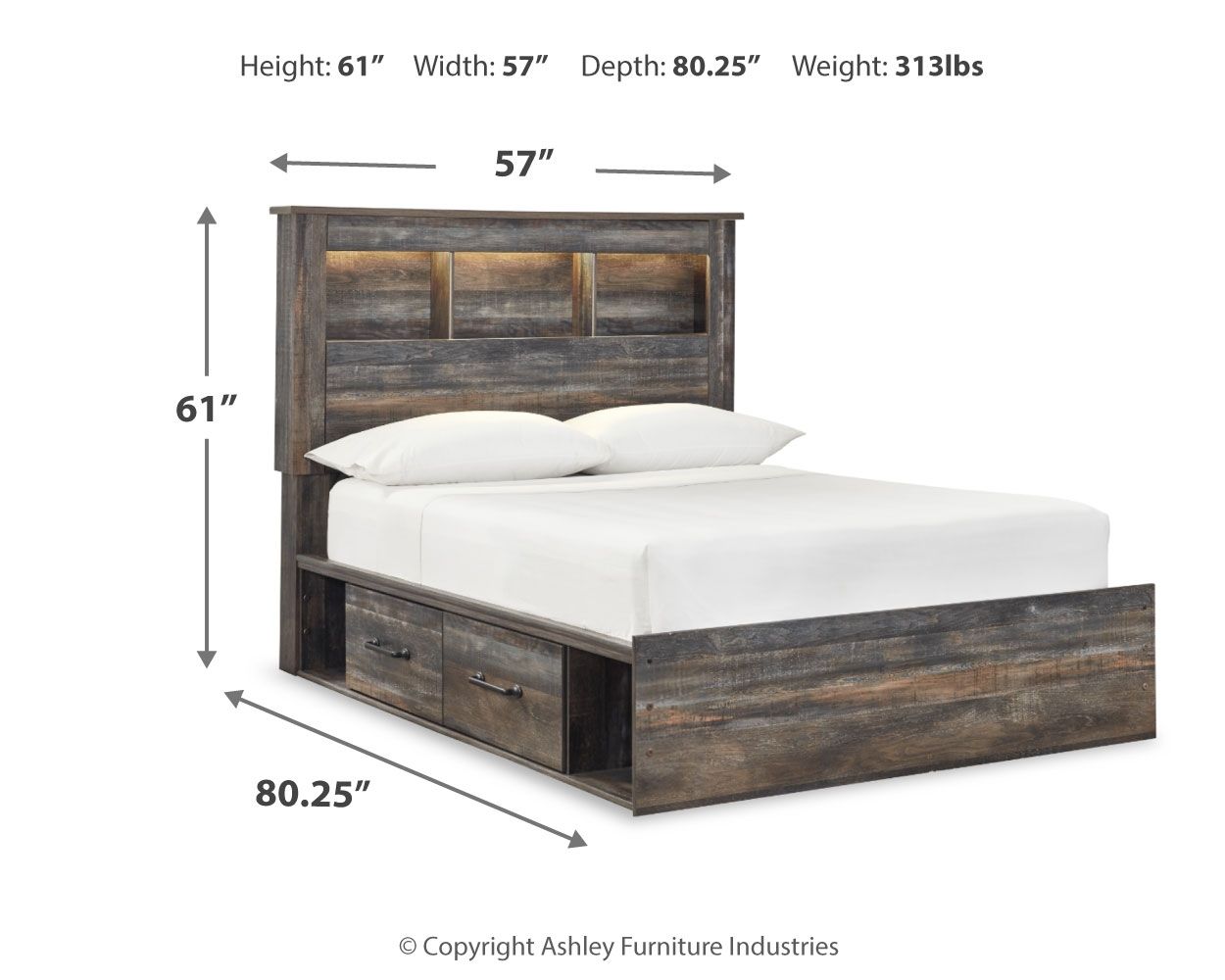 Drystan - Panel Bookcase Bed - Hornell Furniture Outlet