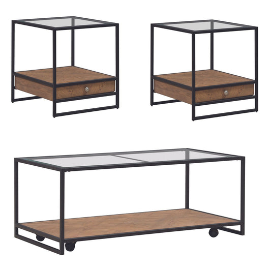 Bedford - 3 Piece Set - Brown - Hornell Furniture Outlet