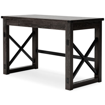 Freedan - Grayish Brown - Home Office Desk - Hornell Furniture Outlet