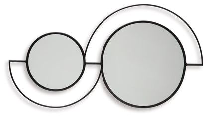 Shayham - Black - Accent Mirror - Hornell Furniture Outlet