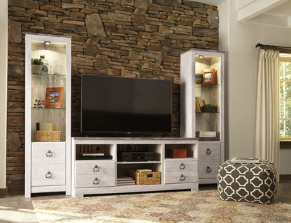 Willowton - Entertainment Center With Fireplace Option - Hornell Furniture Outlet