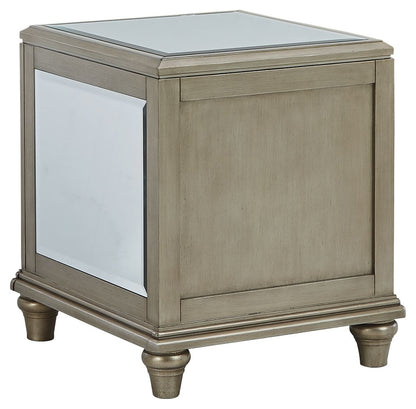 Chevanna - Platinum - Rectangular End Table - Hornell Furniture Outlet
