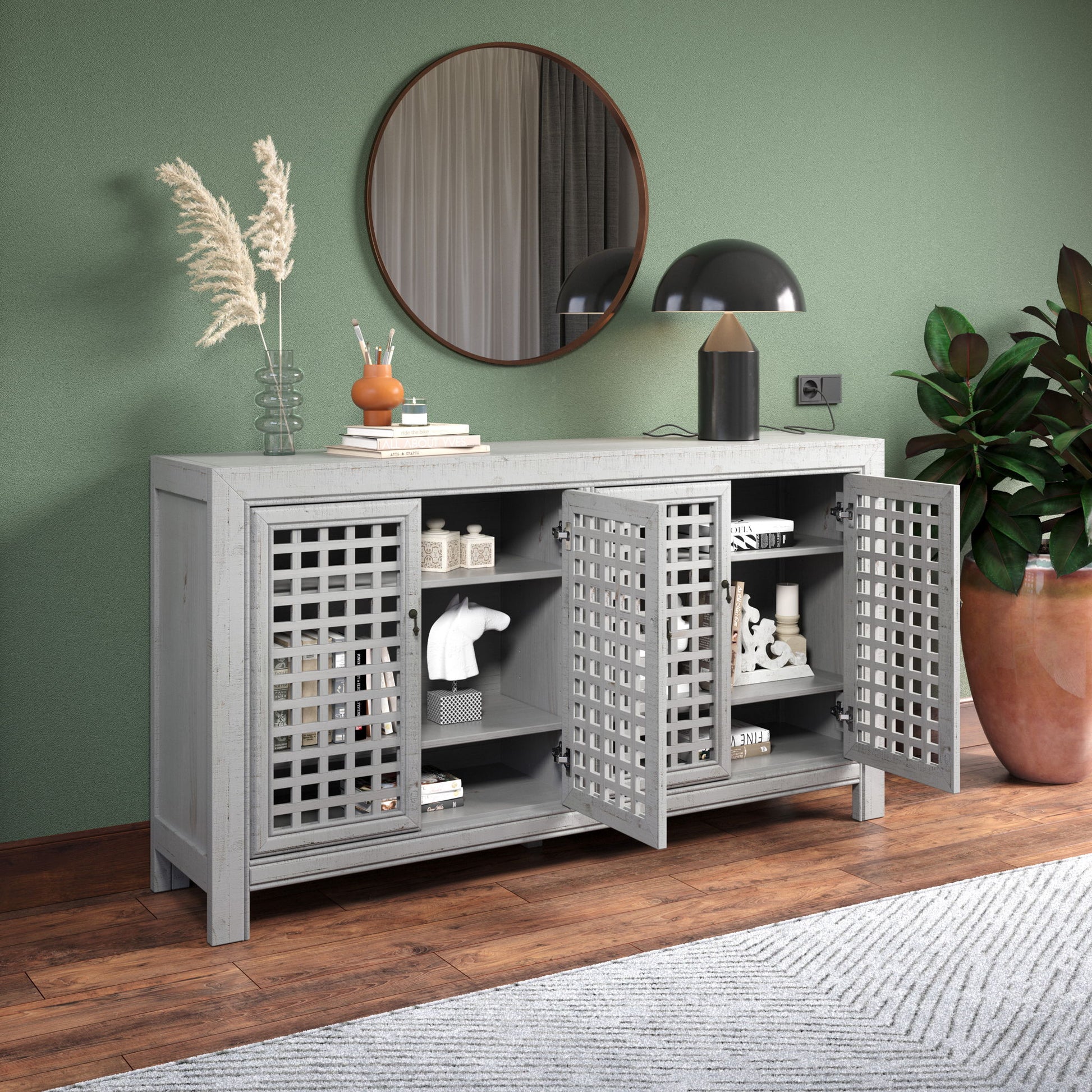 Rio - 4 Door Accent Cabinet - Hornell Furniture Outlet