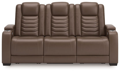 High Impact - Tobacco - Power Reclining Sofa / Adj Headrest - Hornell Furniture Outlet
