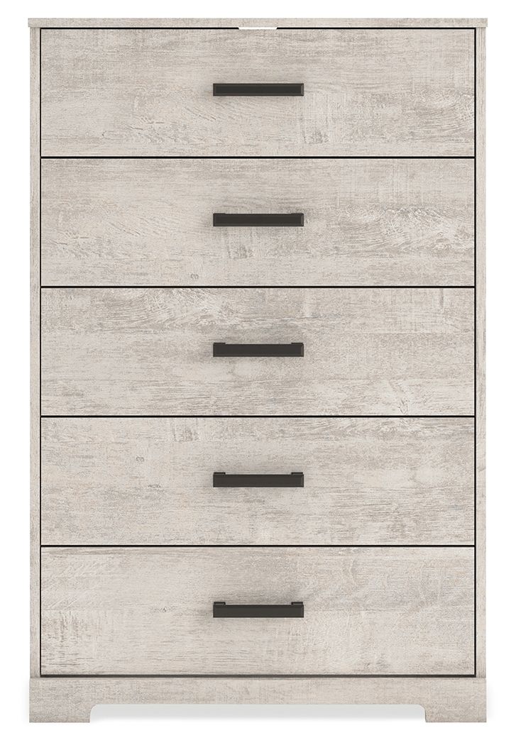 Shawburn - Gray - Five Drawer Chest - Hornell Furniture Outlet