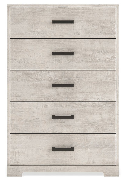 Shawburn - Gray - Five Drawer Chest - Hornell Furniture Outlet