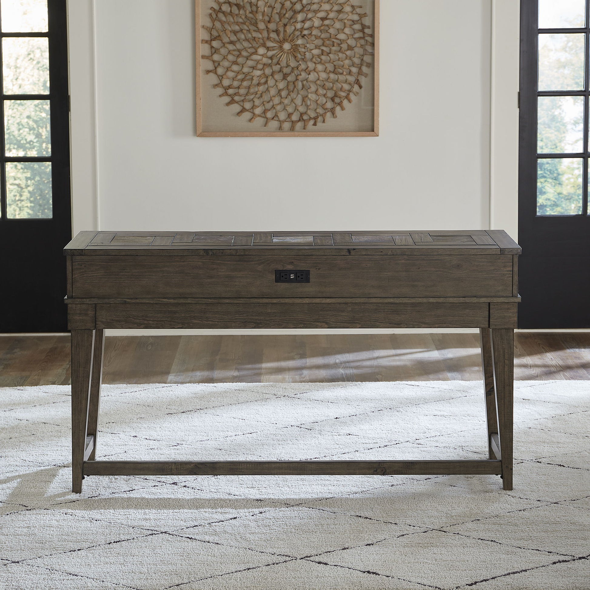 Arrowcreek - Console Bar Table - Dark Brown - Hornell Furniture Outlet