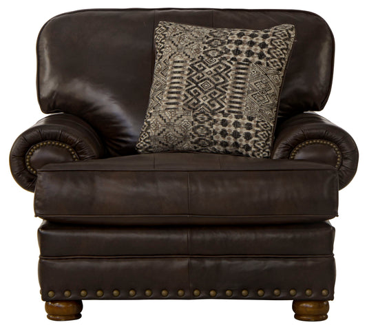 Roberto - Leather Chair - Cocoa - Hornell Furniture Outlet