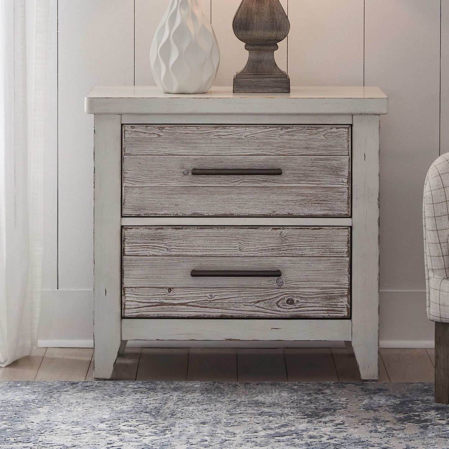 Backroads - Nightstand With Charging Station - White - Hornell Furniture Outlet
