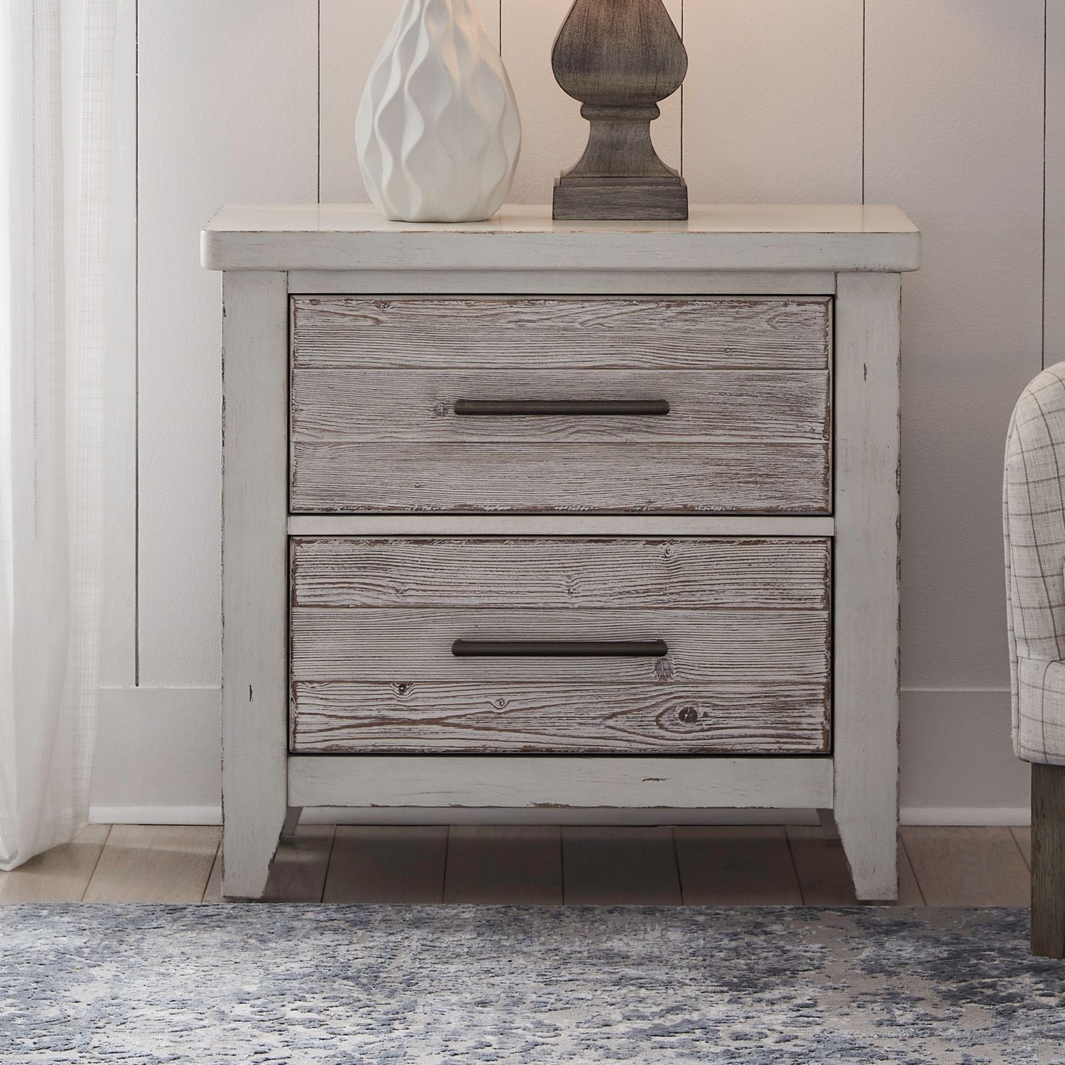 Backroads - Nightstand With Charging Station - White - Hornell Furniture Outlet