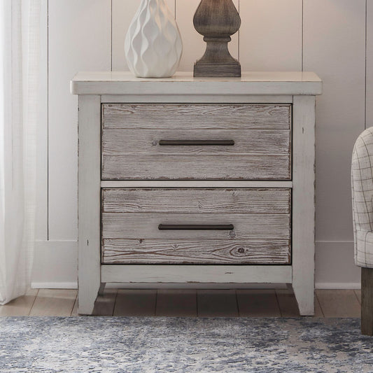 Backroads - Nightstand With Charging Station - White - Hornell Furniture Outlet
