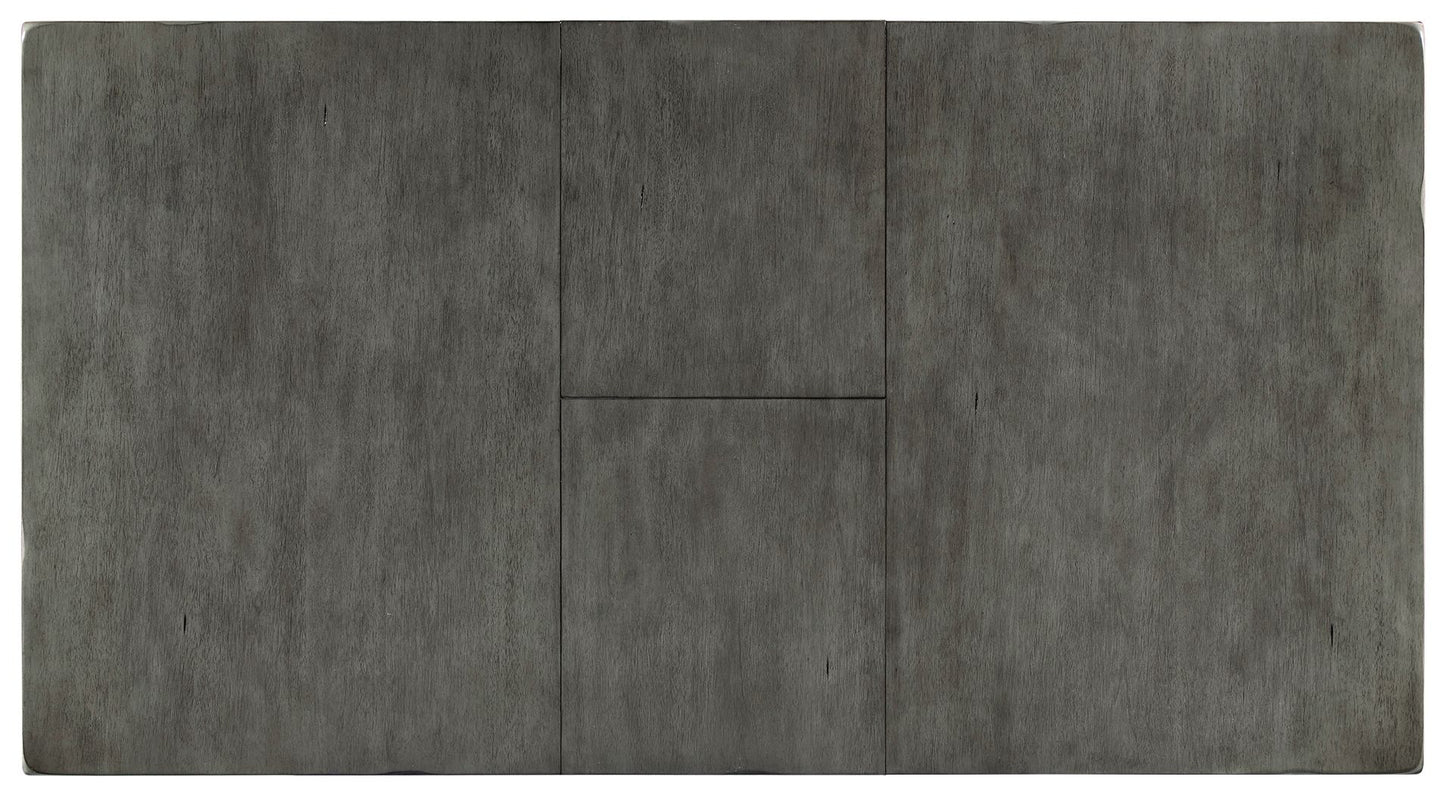 Hallanden - Gray - Rectangular Dining Room Butterfly Extension Table - Hornell Furniture Outlet