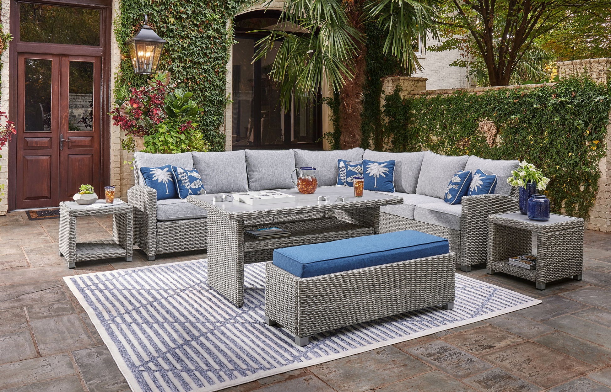 Naples Beach - Light Gray - RECT Multi - Use Table - Hornell Furniture Outlet