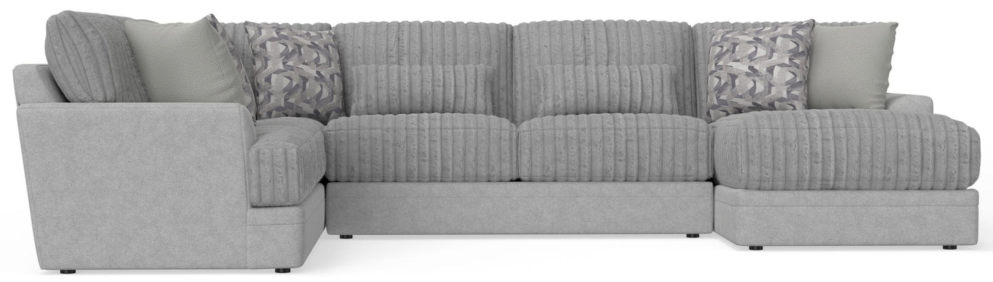 Titan - Sectional With Comfort Coil Seating And Accent Pillows Included - Hornell Furniture Outlet