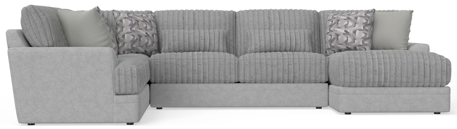 Titan - Sectional With Comfort Coil Seating And Accent Pillows Included - Hornell Furniture Outlet