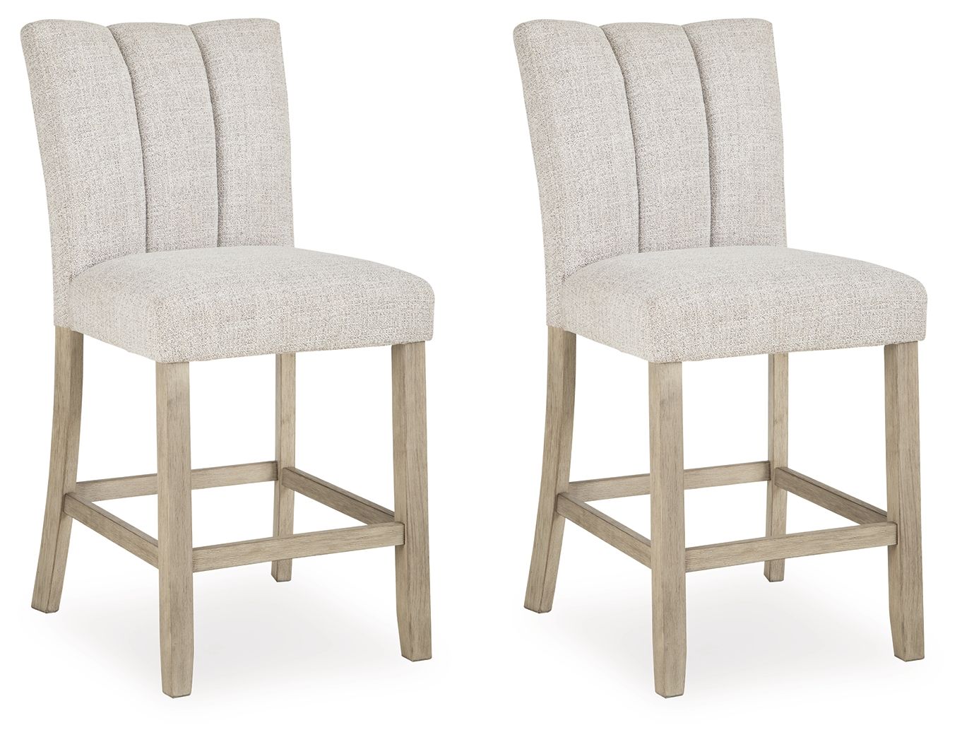 Larawyn - Upholstered Barstool (Set of 2) - Bisque - Hornell Furniture Outlet