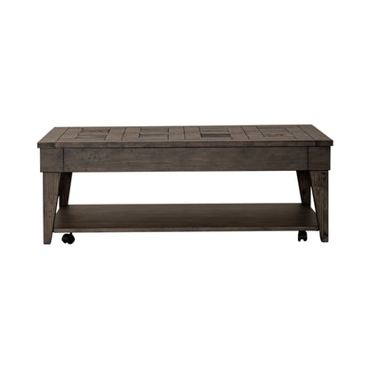 Arrowcreek - Lift Top Cocktail Table - Dark Brown - Hornell Furniture Outlet