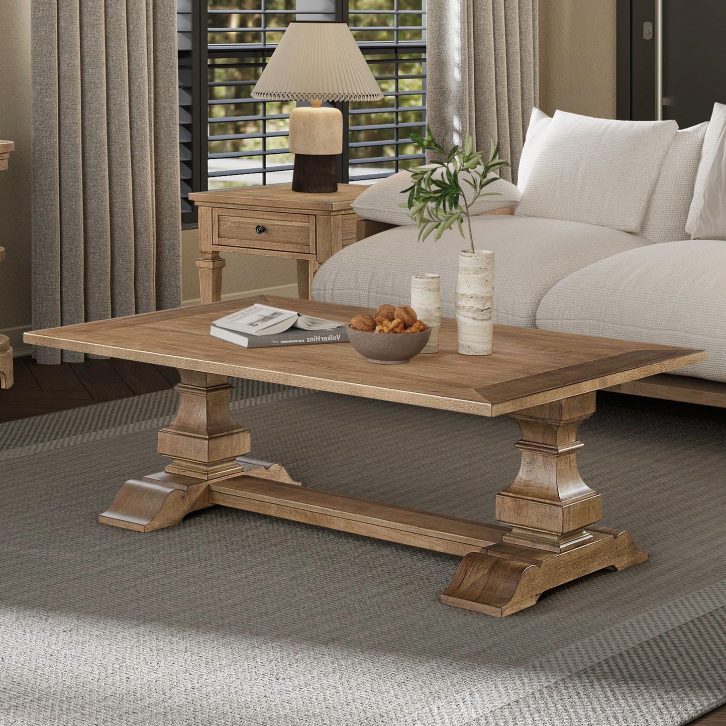 Haven Hills - Rectangular Cocktail Table - Camel Beige - Hornell Furniture Outlet