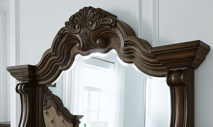 Maylee - Dark Brown - Dresser And Mirror - Hornell Furniture Outlet