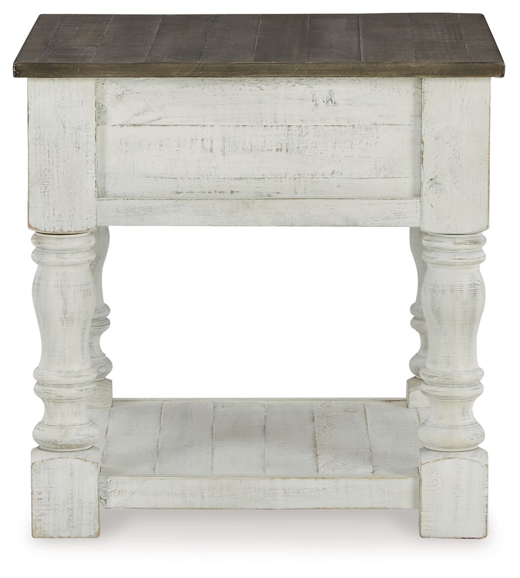 Havalance - Square End Table - White / Gray - Hornell Furniture Outlet