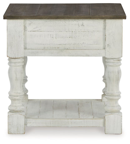 Havalance - Square End Table - White / Gray - Hornell Furniture Outlet