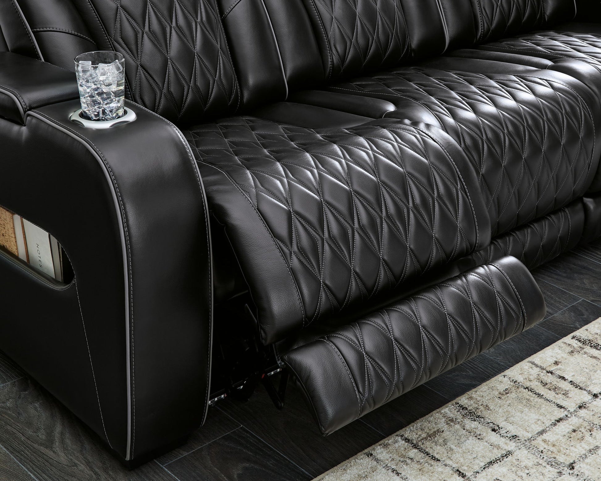 Boyington - Power Reclining Loveseat With Console/Adj Hdrst - Hornell Furniture Outlet