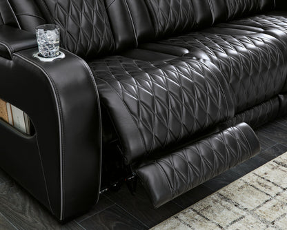 Boyington - Power Reclining Loveseat With Console/Adj Hdrst - Hornell Furniture Outlet