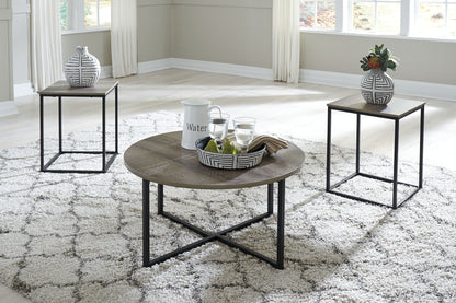 Wadeworth - Occasional Table Set (Set of 3) - Brown / Beige - Hornell Furniture Outlet