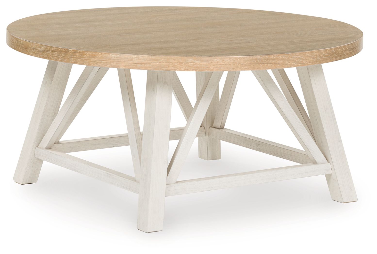 Fawndell - Antique White / Brown - Occasional Table Set (Set of 3) - Hornell Furniture Outlet