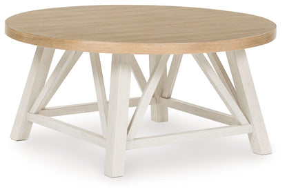 Fawndell - Antique White / Brown - Occasional Table Set (Set of 3) - Hornell Furniture Outlet