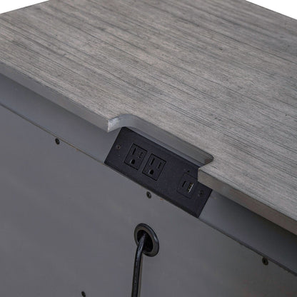 Big Valley - Bedside Chest With Charging Station - Hornell Furniture Outlet