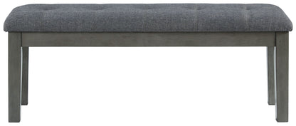 Hallanden - Black / Gray - Large UPH Dining Room Bench - Hornell Furniture Outlet