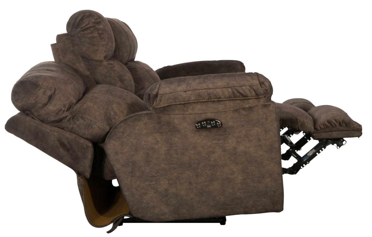 Sedona - Power Headrest Lay Flat Reclining Console Loveseat With Storage & Cupholders - Hornell Furniture Outlet