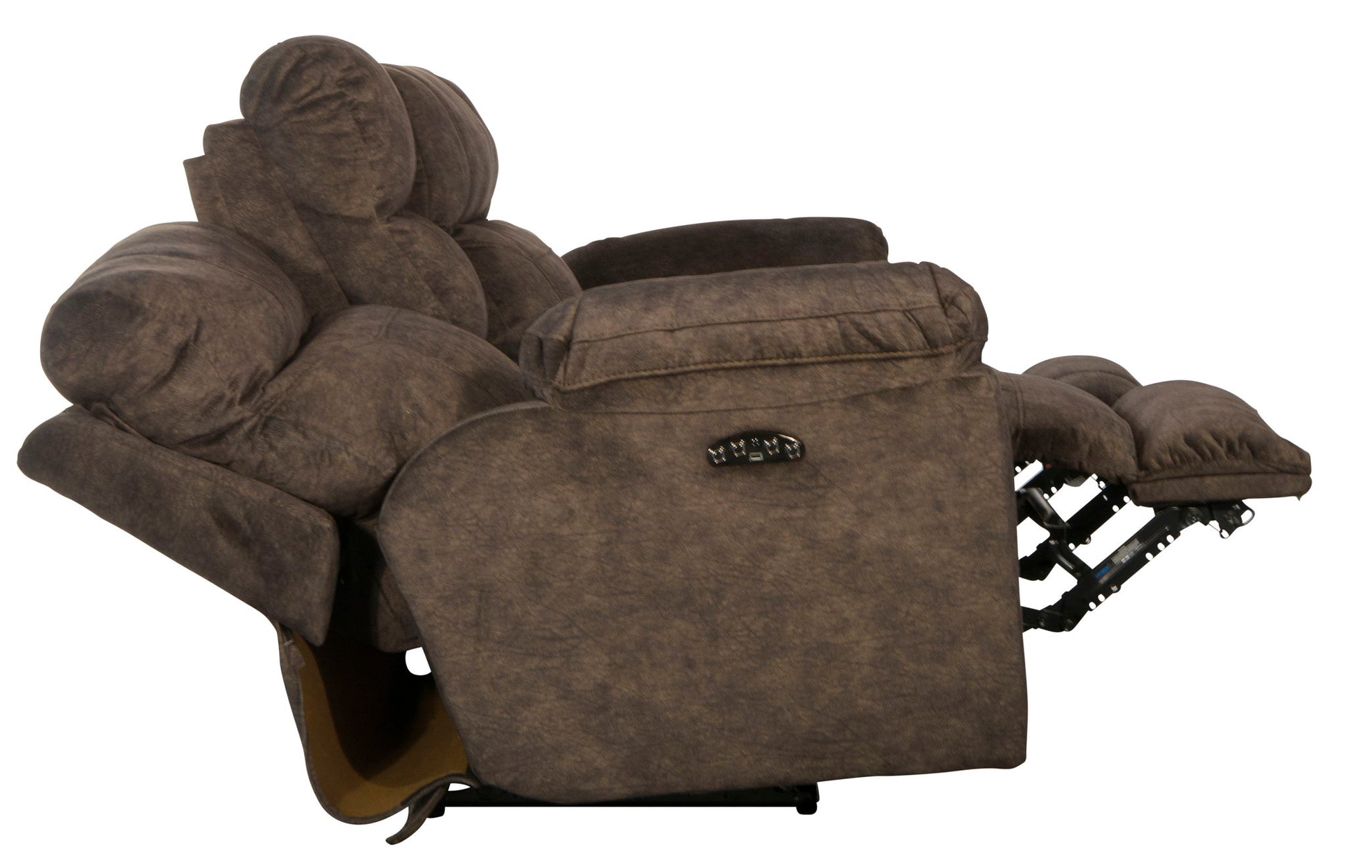 Sedona - Power Headrest Lay Flat Reclining Console Loveseat With Storage & Cupholders - Hornell Furniture Outlet
