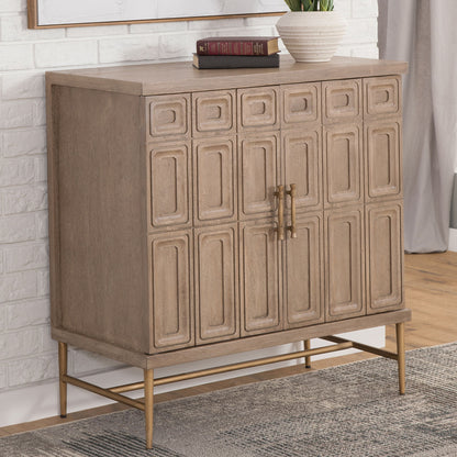 Arun - 2 - Door Accent Cabinet - Light Brown - Hornell Furniture Outlet