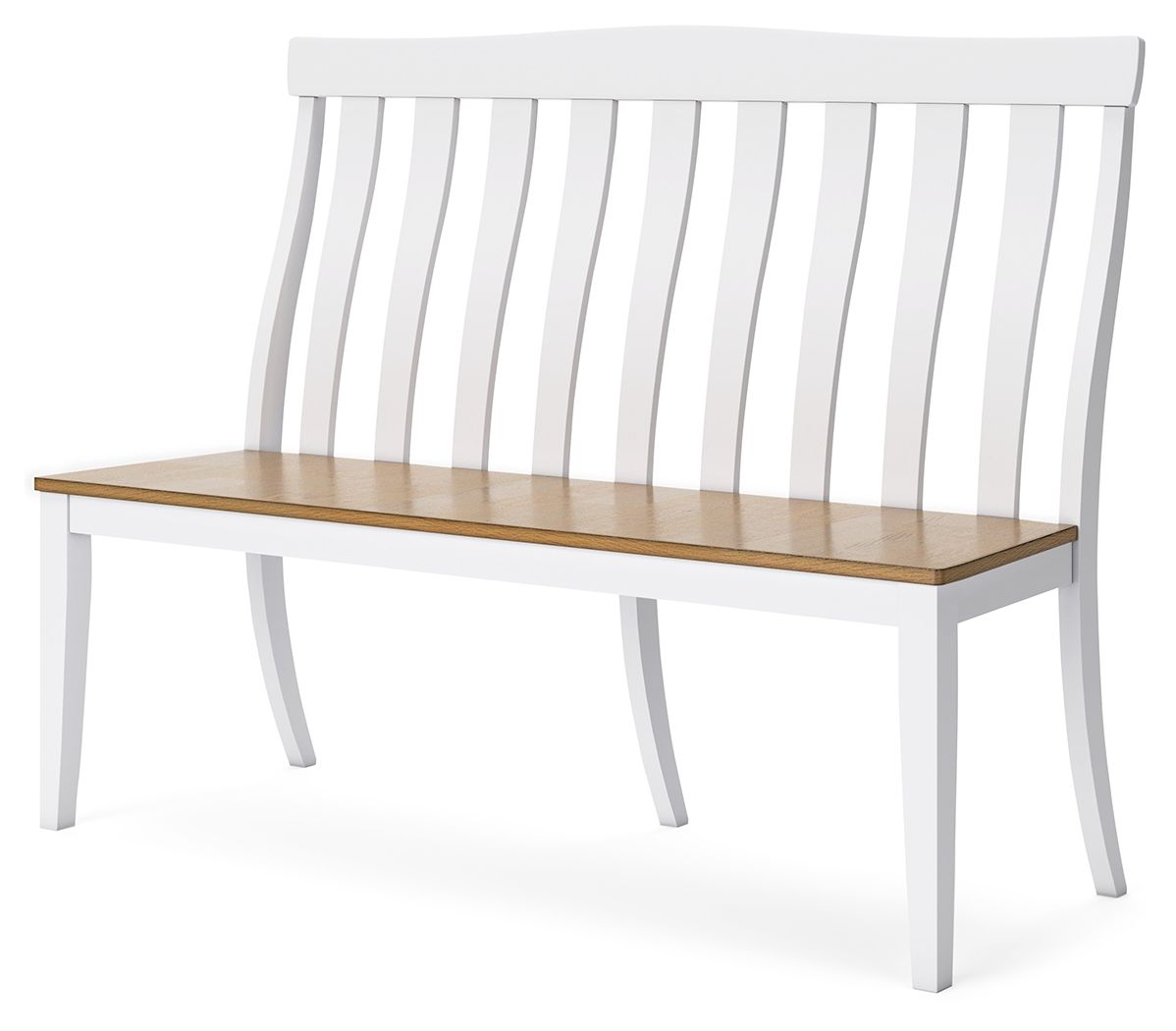 Ashbryn - White / Natural - Double Dining Chair - Hornell Furniture Outlet