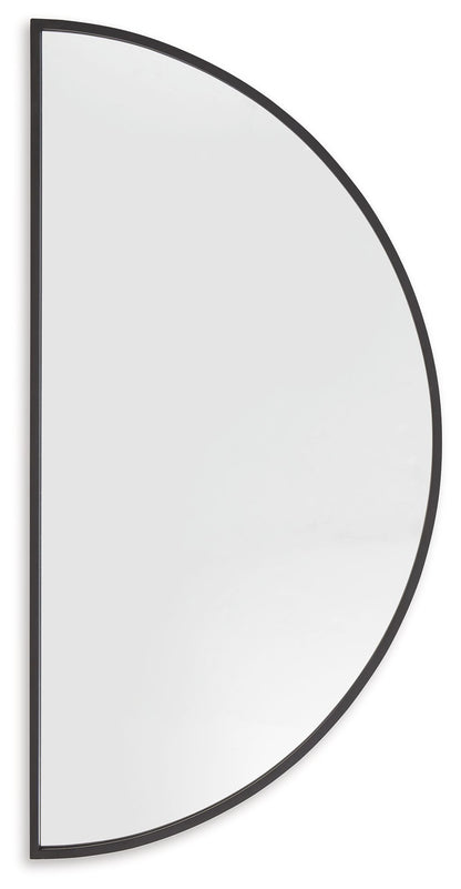 Denlow - Black - Accent Mirror - Hornell Furniture Outlet