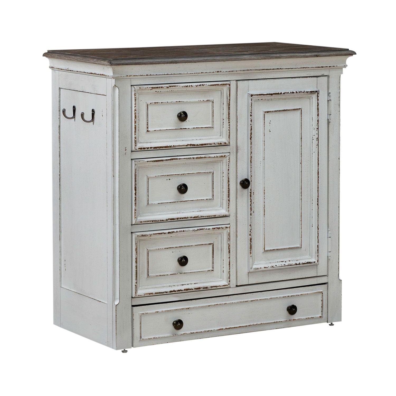 Magnolia Manor - Pet Feeder Cabinet - White - Hornell Furniture Outlet