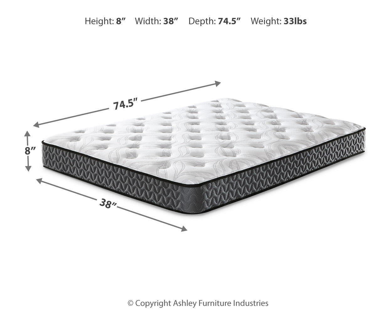 8 Inch Bonnell Hybrid - Hybrid Mattress - Hornell Furniture Outlet