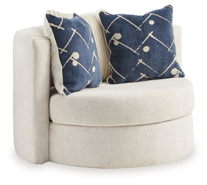 Padova - Ivory - Swivel Accent Chair - Hornell Furniture Outlet