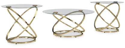 Crimonti - Champagne - Occasional Table Set (Set of 3) - Hornell Furniture Outlet