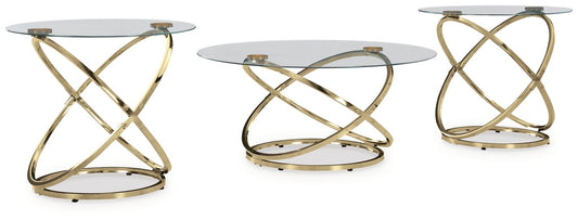 Crimonti - Champagne - Occasional Table Set (Set of 3) - Hornell Furniture Outlet