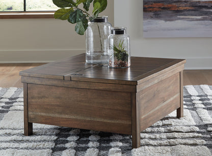 Moriville - Grayish Brown - Lift Top Cocktail Table - Hornell Furniture Outlet