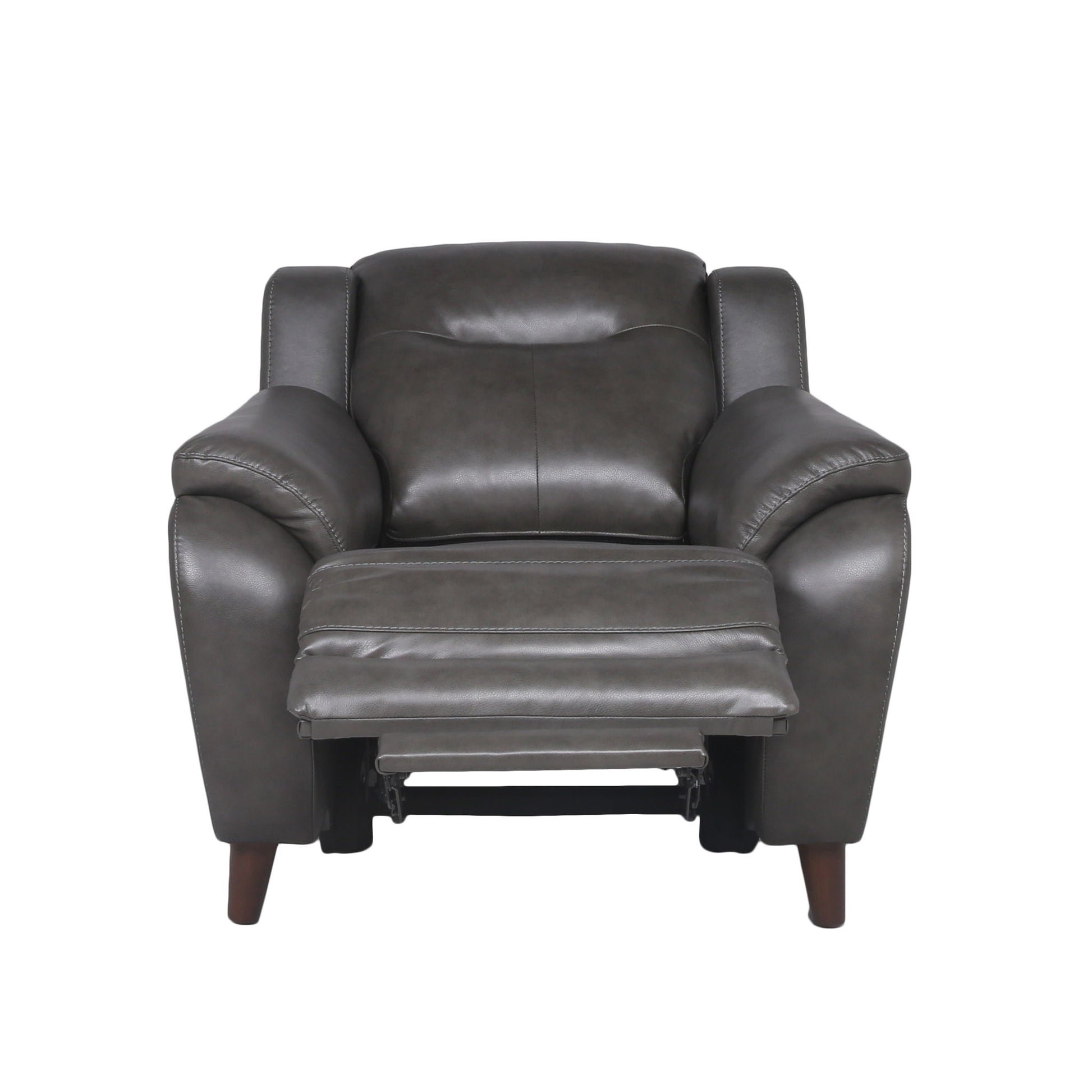 Trento - Dual Power Recliner - Charcoal - Hornell Furniture Outlet