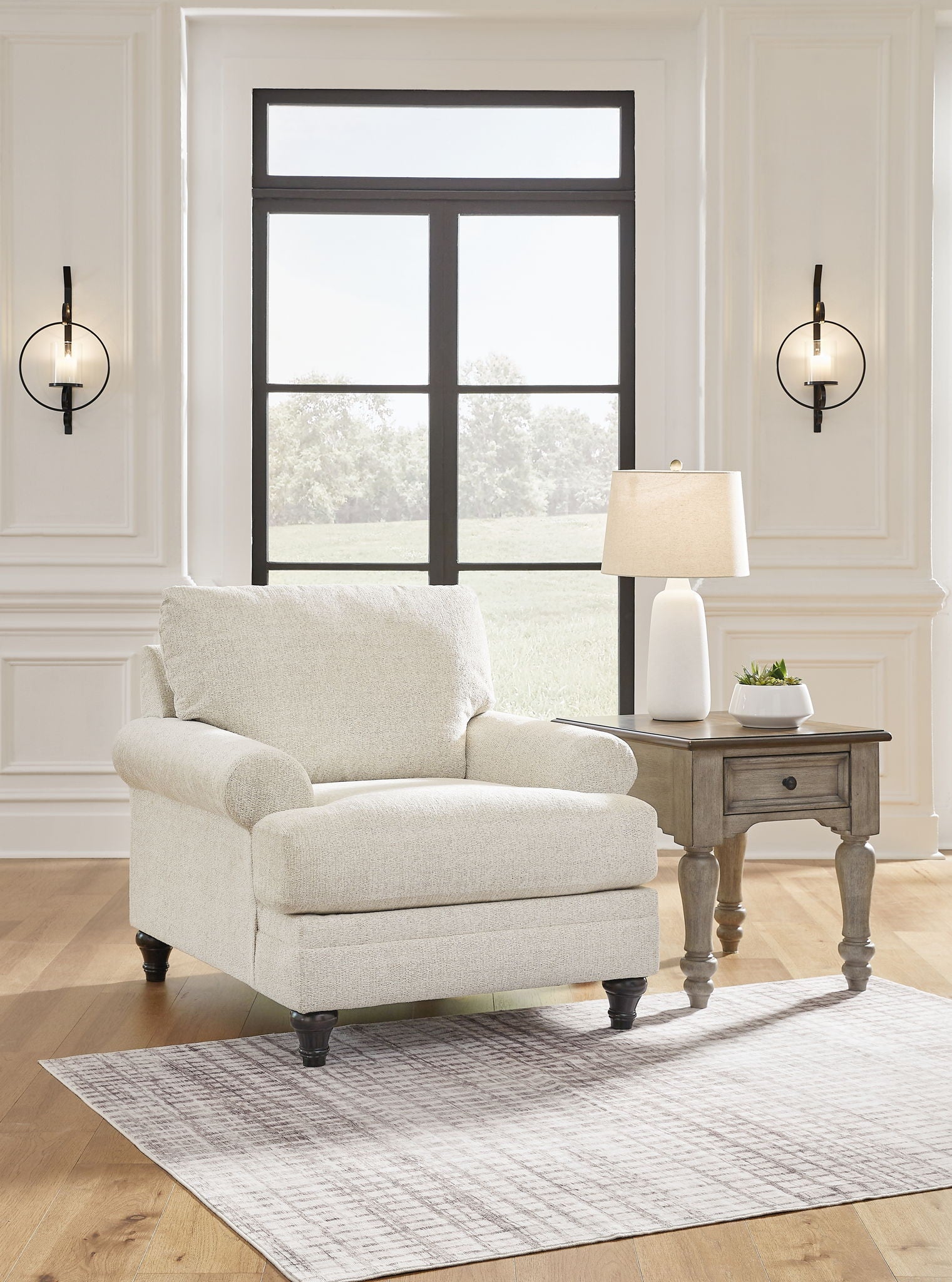 Valerani - Sandstone - 2 Pc. - Chair, Ottoman - Hornell Furniture Outlet