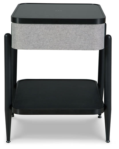 Jorvalee - Gray / Black - Accent Table with Speaker - Hornell Furniture Outlet