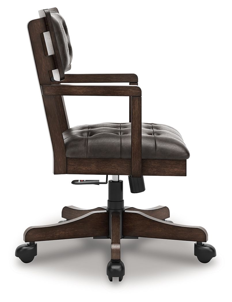 Breckington - Dark Brown - Home Office Desk Chair - Hornell Furniture Outlet